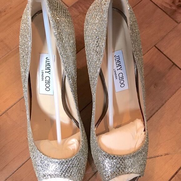 BRAND NEW JIMMY CHOO Luna champagne heels - Picture 6 of 13